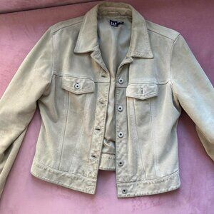 Suede Vintage Gap Button-Up Coat